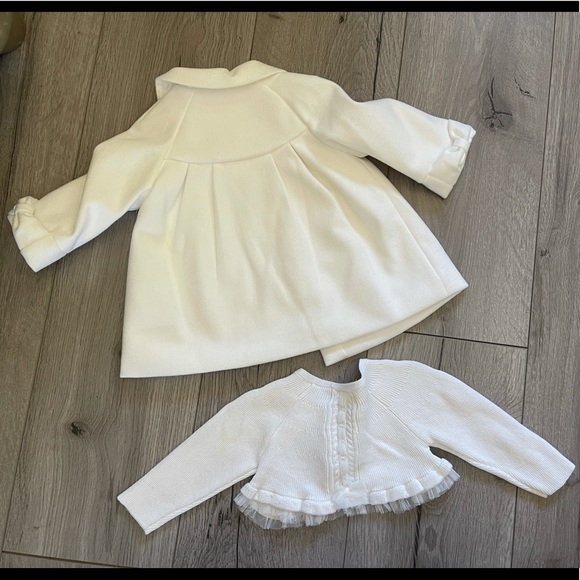 Mayoral coat and knit jacket SIZE 4-6m